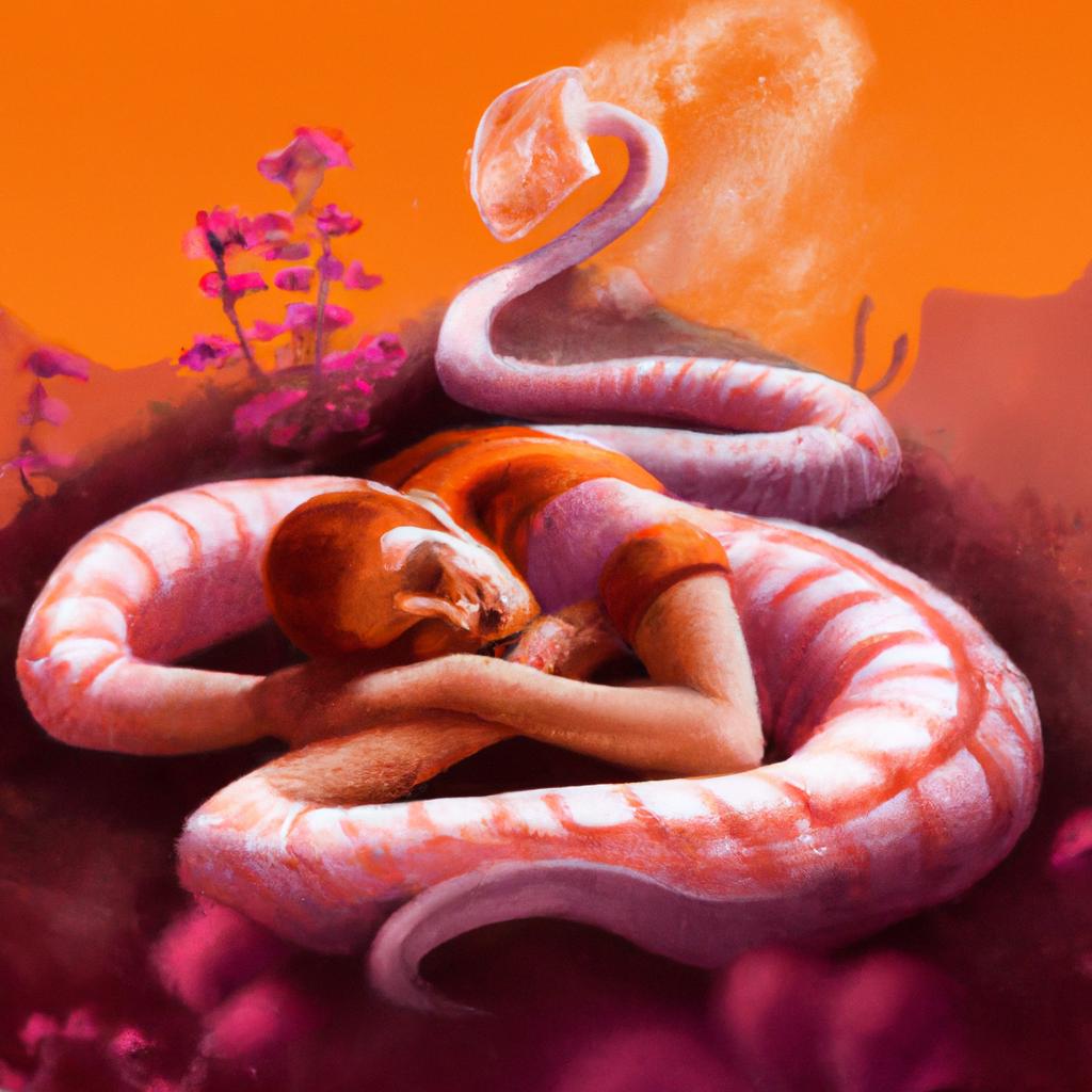 Imagem de capa do post "Descubra O Que Significa Sonhar Com Cobra Coral!" com um desenho digital