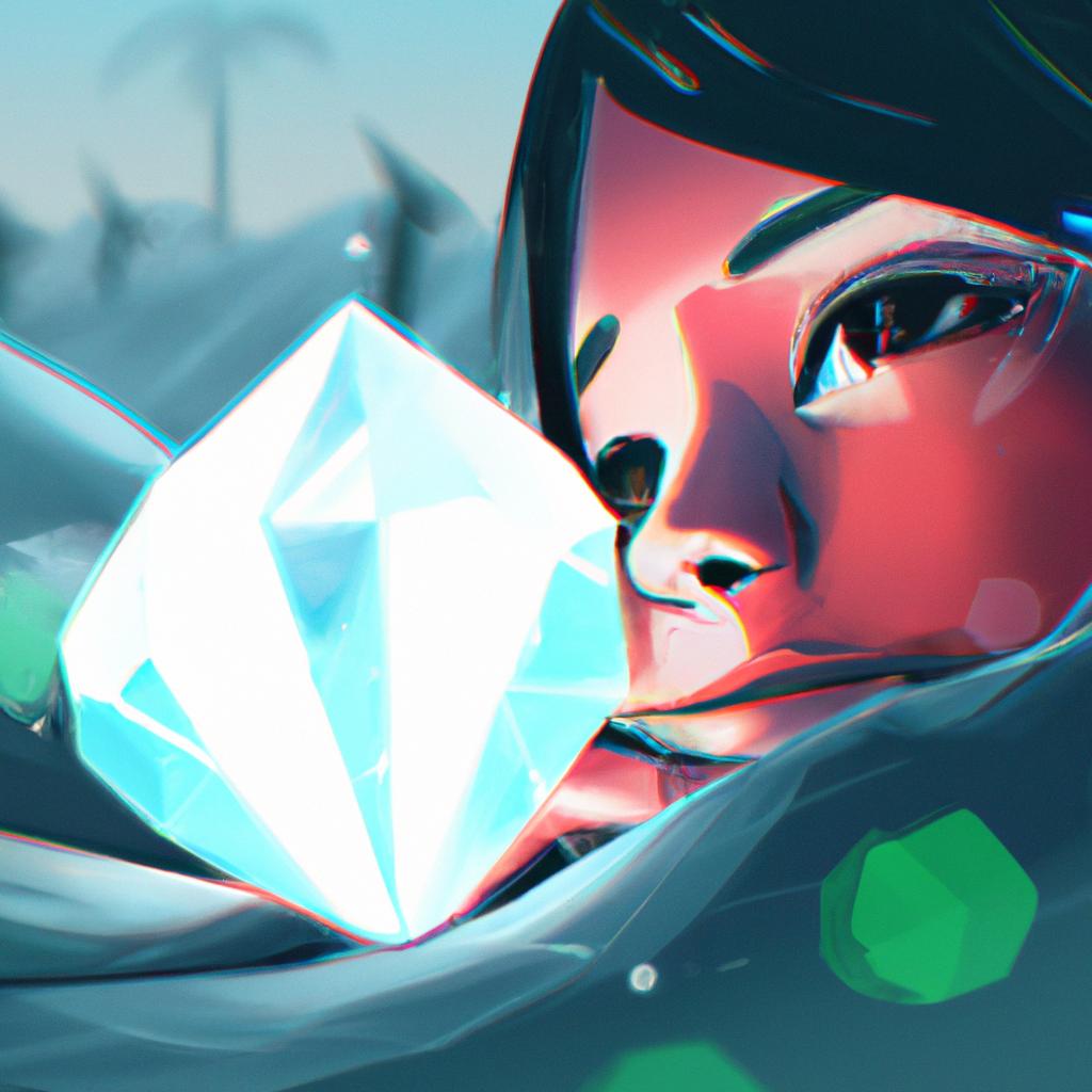 Imagem de capa do post "Descubra o Que Significa Sonhar com Diamante!" com um desenho digital