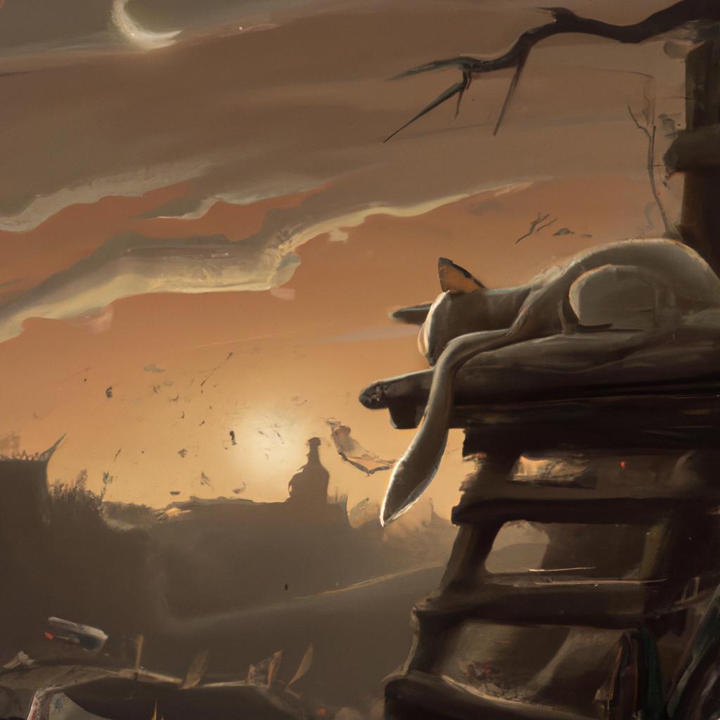 Imagem de capa do post "O Que Significa Sonhar com Gato Morto? Descubra!" com um desenho digital