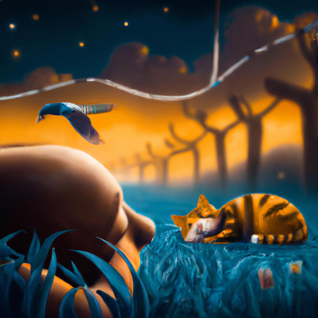 Imagem de capa do post "Descubra o Significado de Sonhar com Gato Rajado!" com um desenho digital