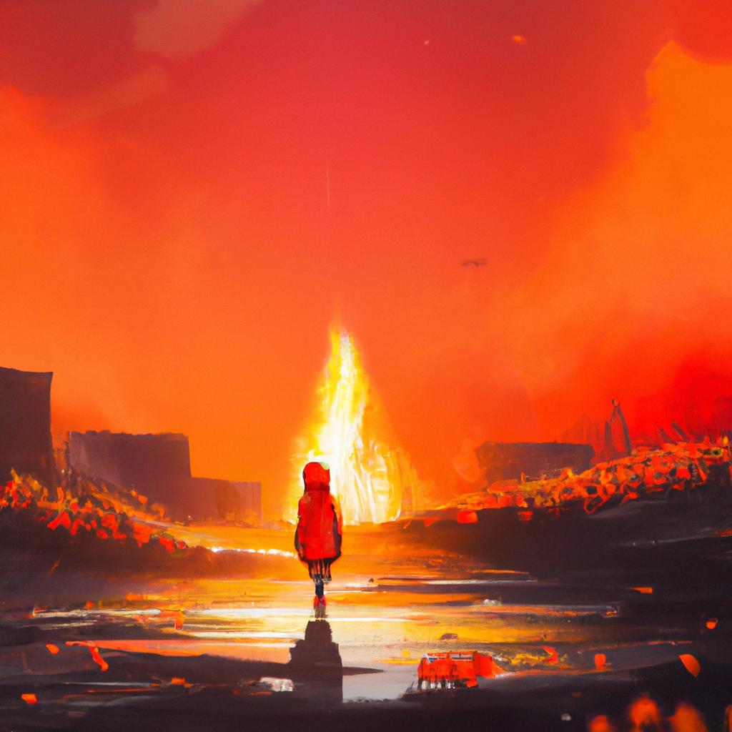 Imagem de capa do post "O que é Sonhar com Incêndio? Descubra os Significados Aqui!" com um desenho digital