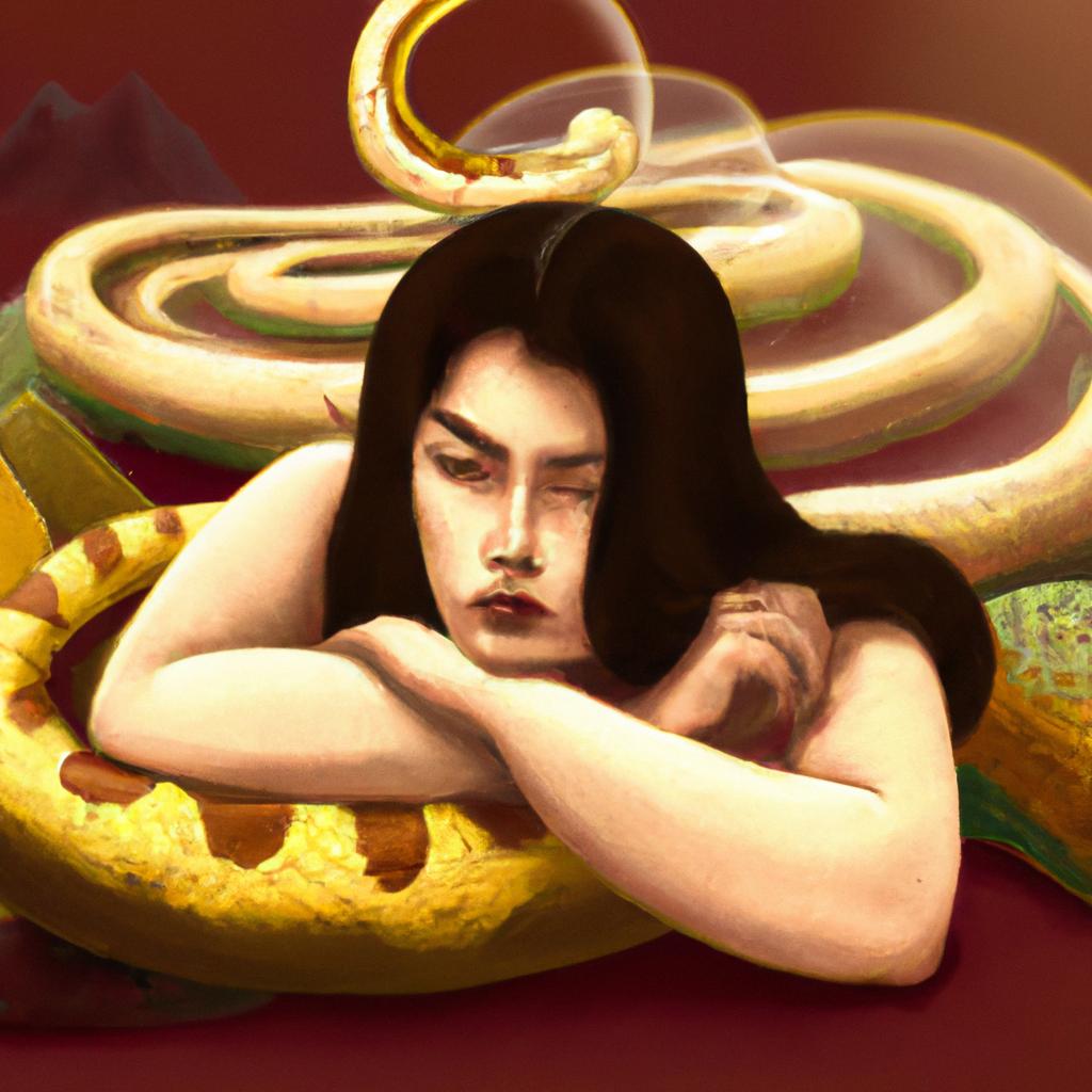 Imagem de capa do post O Que Significa Sonhar Com Muitas Cobras? Descubra! com um desenho digital