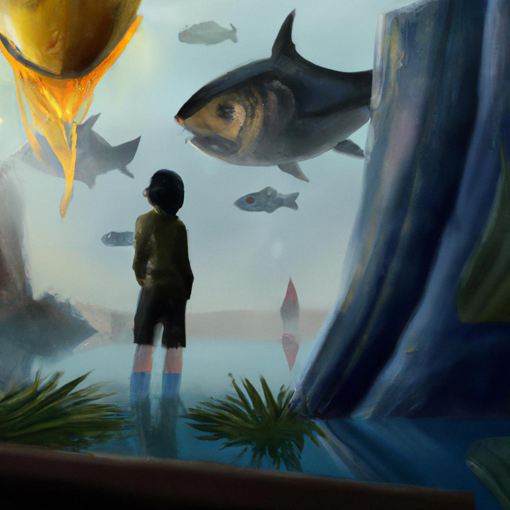 Imagem de capa do post "O Que é Sonhar com Muito Peixe? Descubra Agora!" com um desenho digital