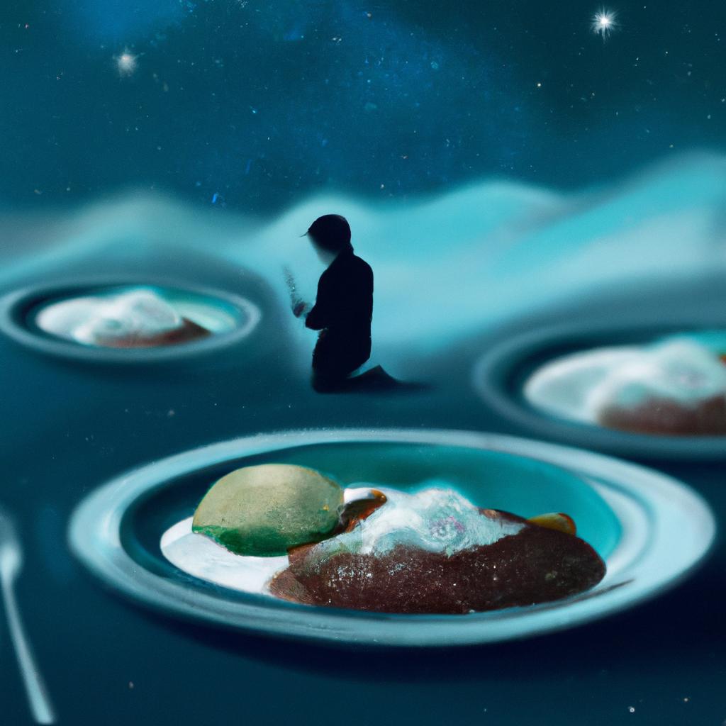 Imagem de capa do post "O Que Sonhar com Prato de Comida Significa? Descubra Aqui!" com um desenho digital
