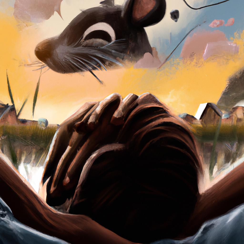 Imagem de capa do post "O Que Significa Sonhar Com Rato Preto? Descubra aqui!" com um desenho digital
