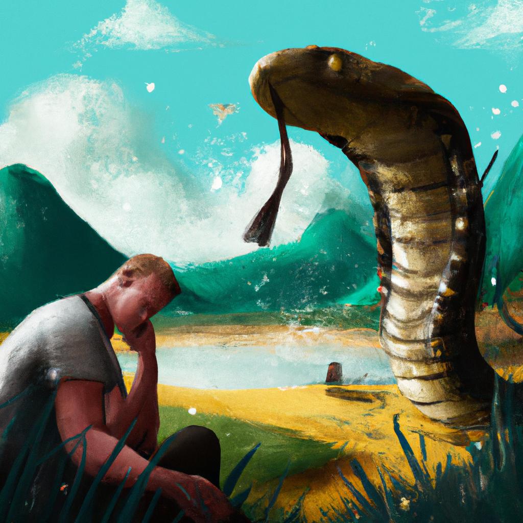Imagem de capa do post O Que Significa Sonhar com Cobra? Descubra! com um desenho digital
