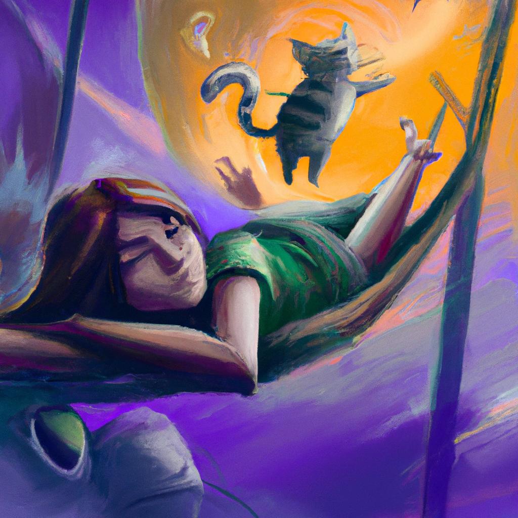 Imagem de capa do post "O Que Significa Sonhar com Gato? Descubra Agora!" com um desenho digital