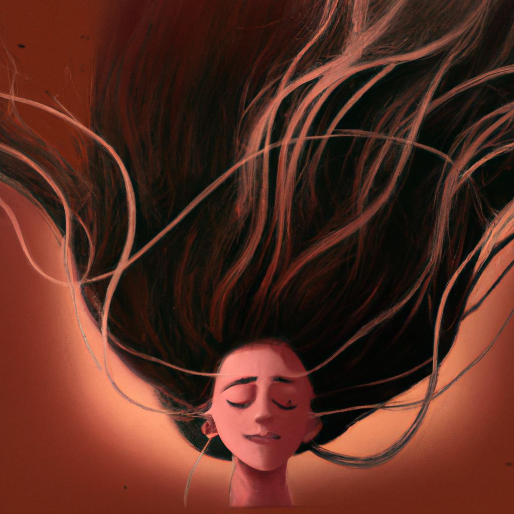 Imagem de capa do post "Descubra o Significado de Sonhar com Cabelo Caindo!" com um desenho digital