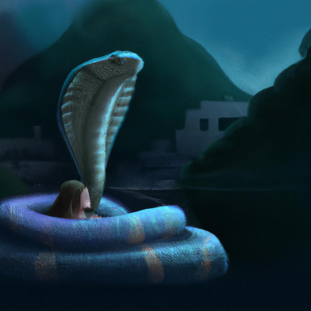 Imagem de capa do post Descubra o Que Significa Quando Sonha com Cobra! com um desenho digital
