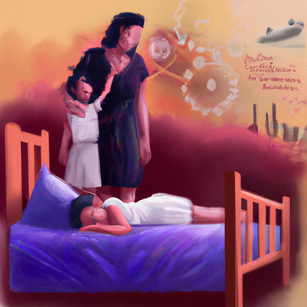 Imagem de capa do post "Descubra o Que Significa Sonhar com Sua Mãe Doente!" com um desenho digital