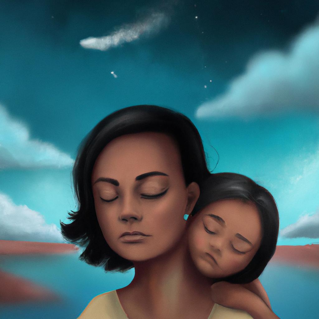 Imagem de capa do post "Descubra o Significado de Sonhar com a Mãe Já Falecida!" com um desenho digital