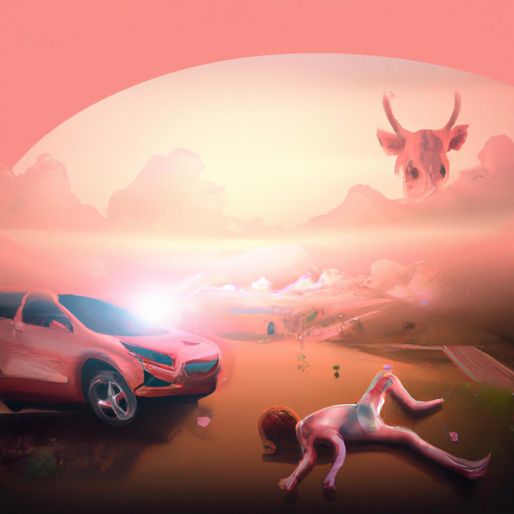Imagem de capa do post "O Que Significa Sonhar com Acidente de Carro? Descubra Aqui!" com um desenho digital