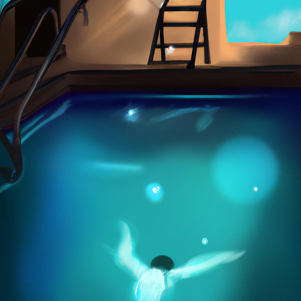 Imagem de capa do post "Descubra o que Significa Sonhar com Água Limpa de Piscina!" com um desenho digital
