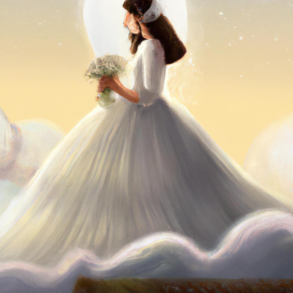 Imagem de capa do post "Descubra o que Significa Sonhar com Alguém Vestida de Noiva!" com um desenho digital