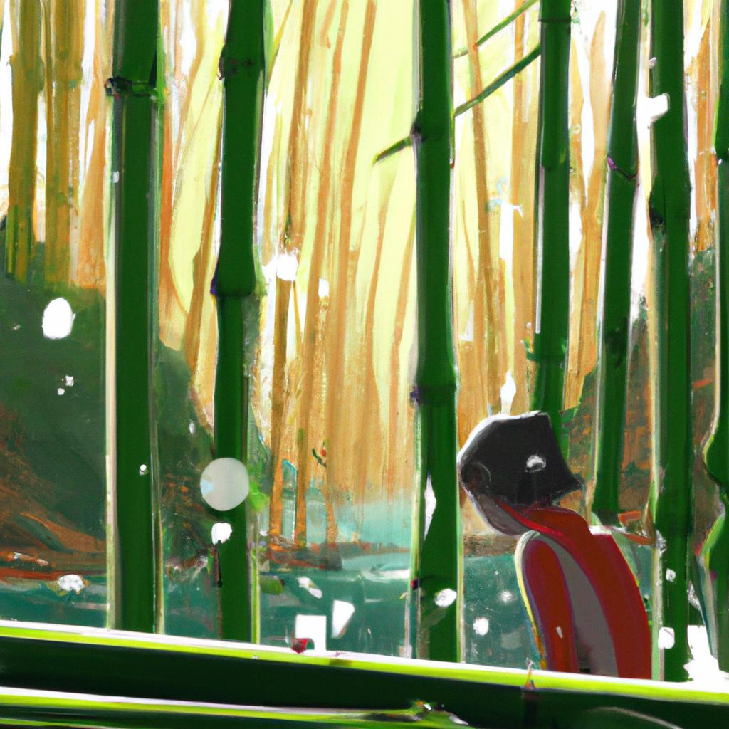 Imagem de capa do post "O que Significa Sonhar com Bambu? Descubra o Simbolismo do Sonho!" com um desenho digital