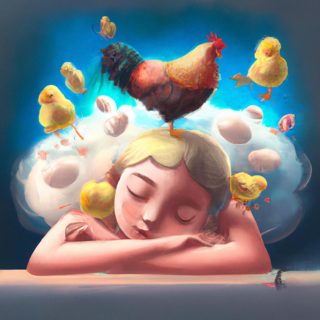Imagem de capa do post "O Que Significa Sonhar com Bastante Galinha? Descubra Agora!" com um desenho digital