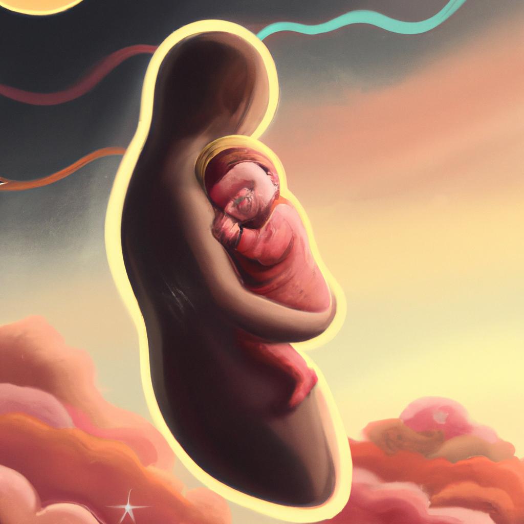 Imagem de capa do post "Descubra o Que Significa Sonhar com Bebê de Colo!" com um desenho digital