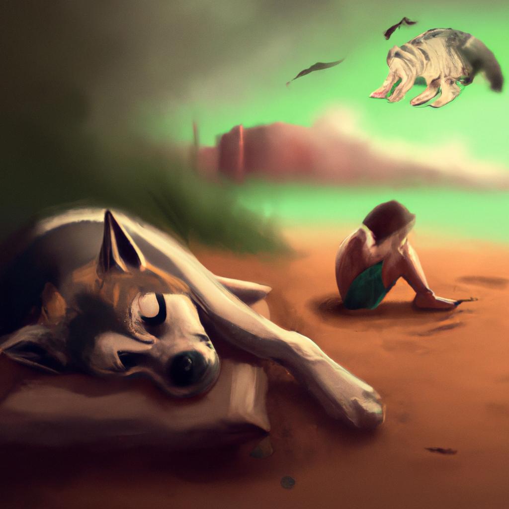 Imagem de capa do post "Descubra o Que Significa Sonhar com Bicheira em Cachorro!" com um desenho digital