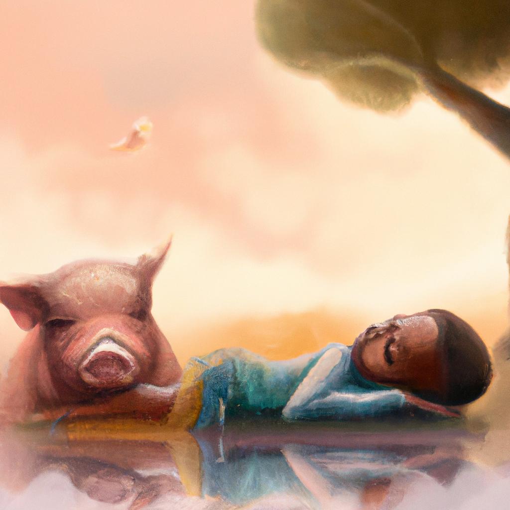 Imagem de capa do post "O Que Significa Sonhar com Bicho de Porco? Descubra!" com um desenho digital