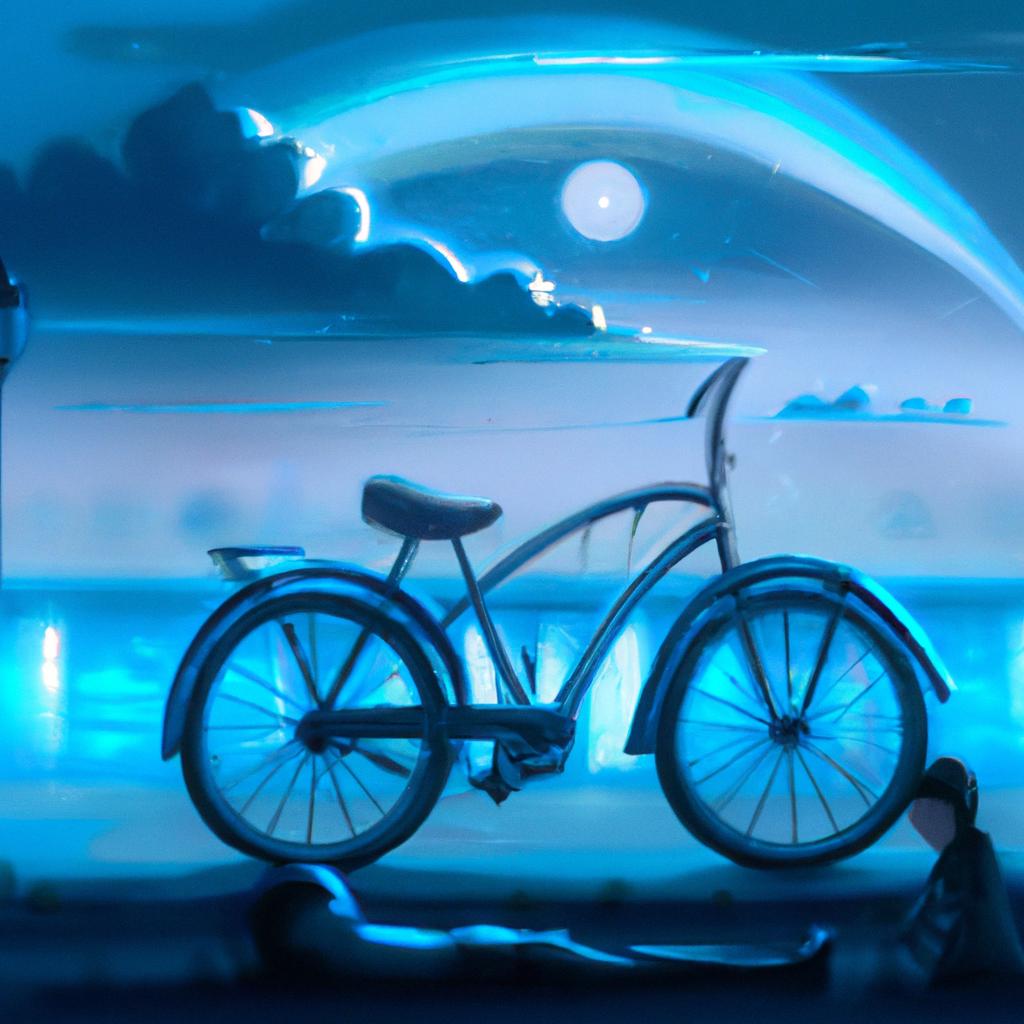 Imagem de capa do post "O Que Significa Sonhar com Bicicleta Azul? Descubra!" com um desenho digital