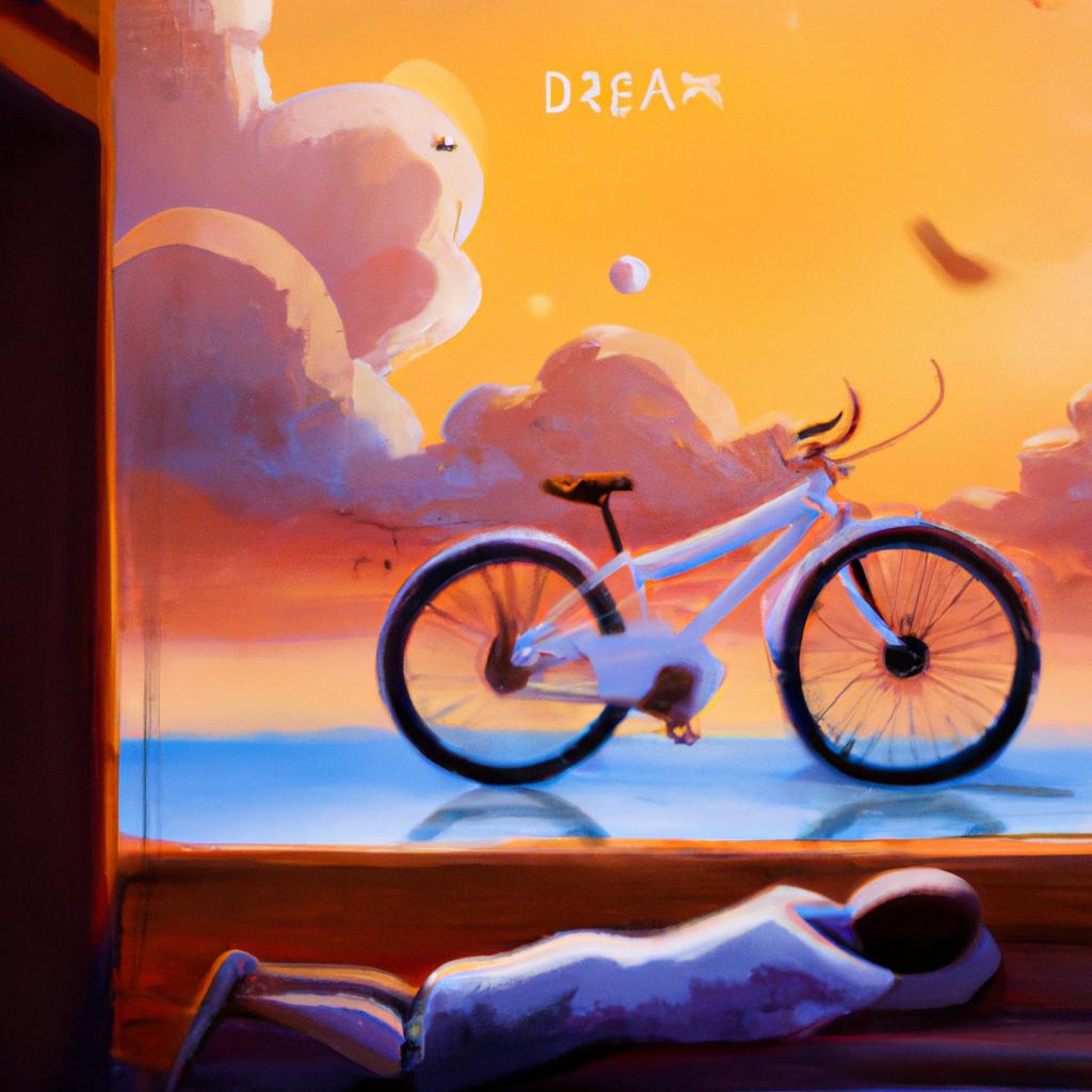 Imagem de capa do post "O Que Significa Sonhar Com Bicicleta? Descubra Aqui!" com um desenho digital