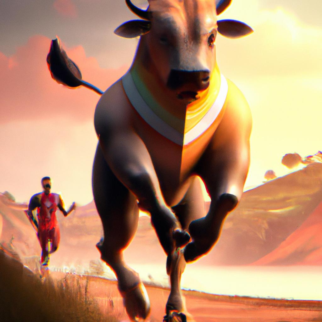 Imagem de capa do post Descubra o que Significa Sonhar com Boi Correndo Atrás de Você! com um desenho digital