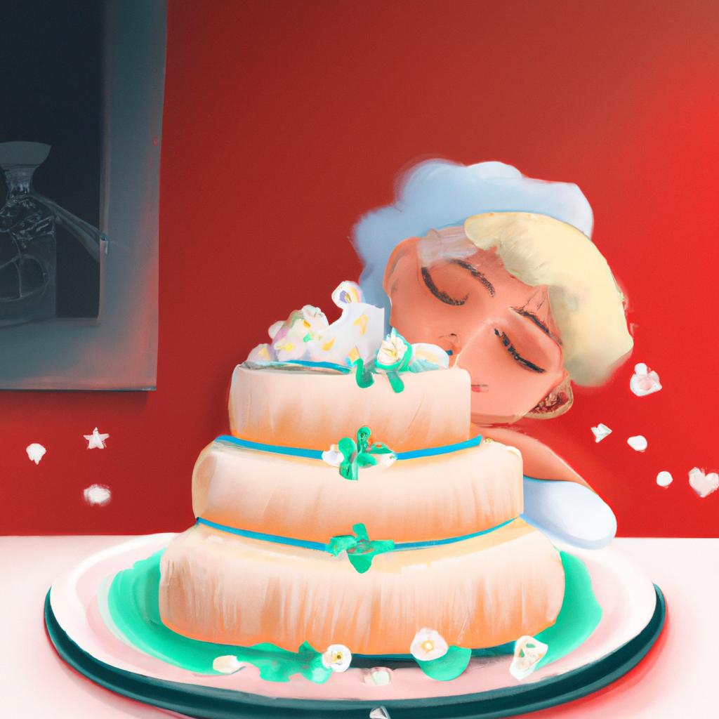 Imagem de capa do post "O Que Significa Sonhar Com Bolo de Casamento? Descubra!" com um desenho digital