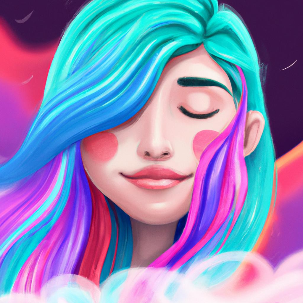 Imagem de capa do post Descubra o Que Significa Sonhar Com Cabelo Colorido! com um desenho digital