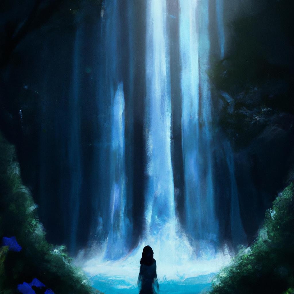 Imagem de capa do post "Descubra o que Significa Sonhar com Cachoeira de Água Limpa!" com um desenho digital