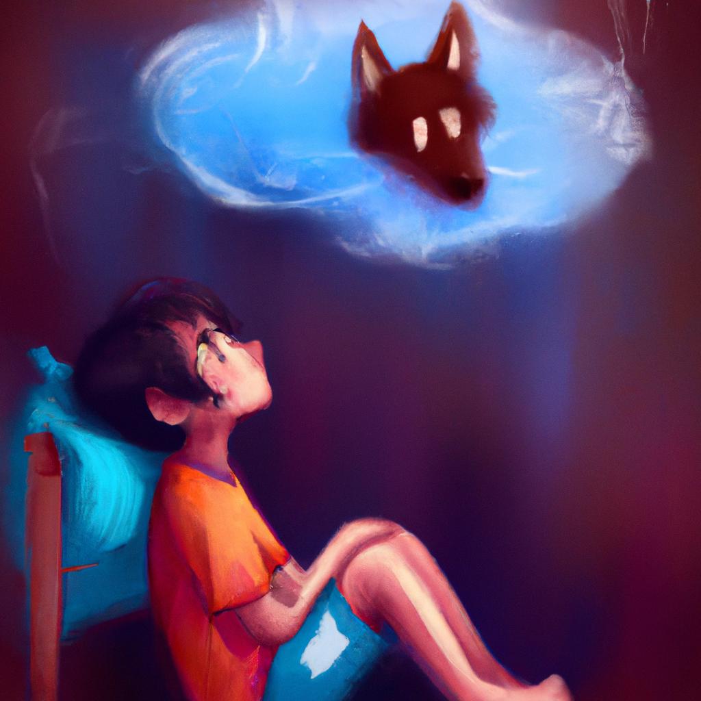 Imagem de capa do post "Descubra o Que Significa Sonhar com Cachorro Ferido!" com um desenho digital