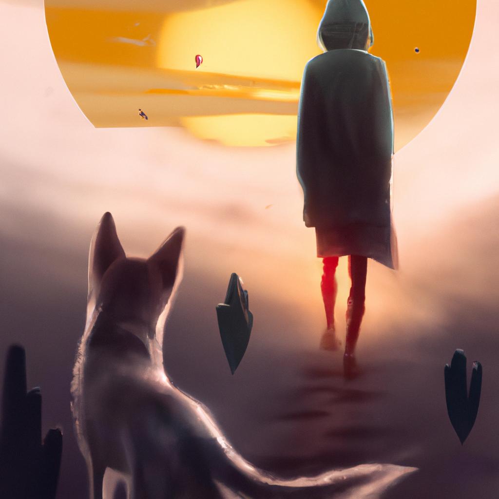 Imagem de capa do post "Descubra o Que Significa Sonhar com Cachorro Fugindo!" com um desenho digital