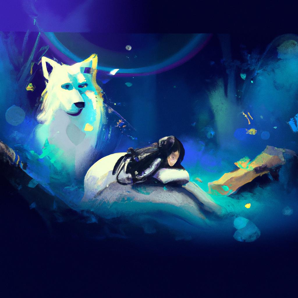 Imagem de capa do post "Descubra o Que Significa Sonhar com Cachorro Louco!" com um desenho digital