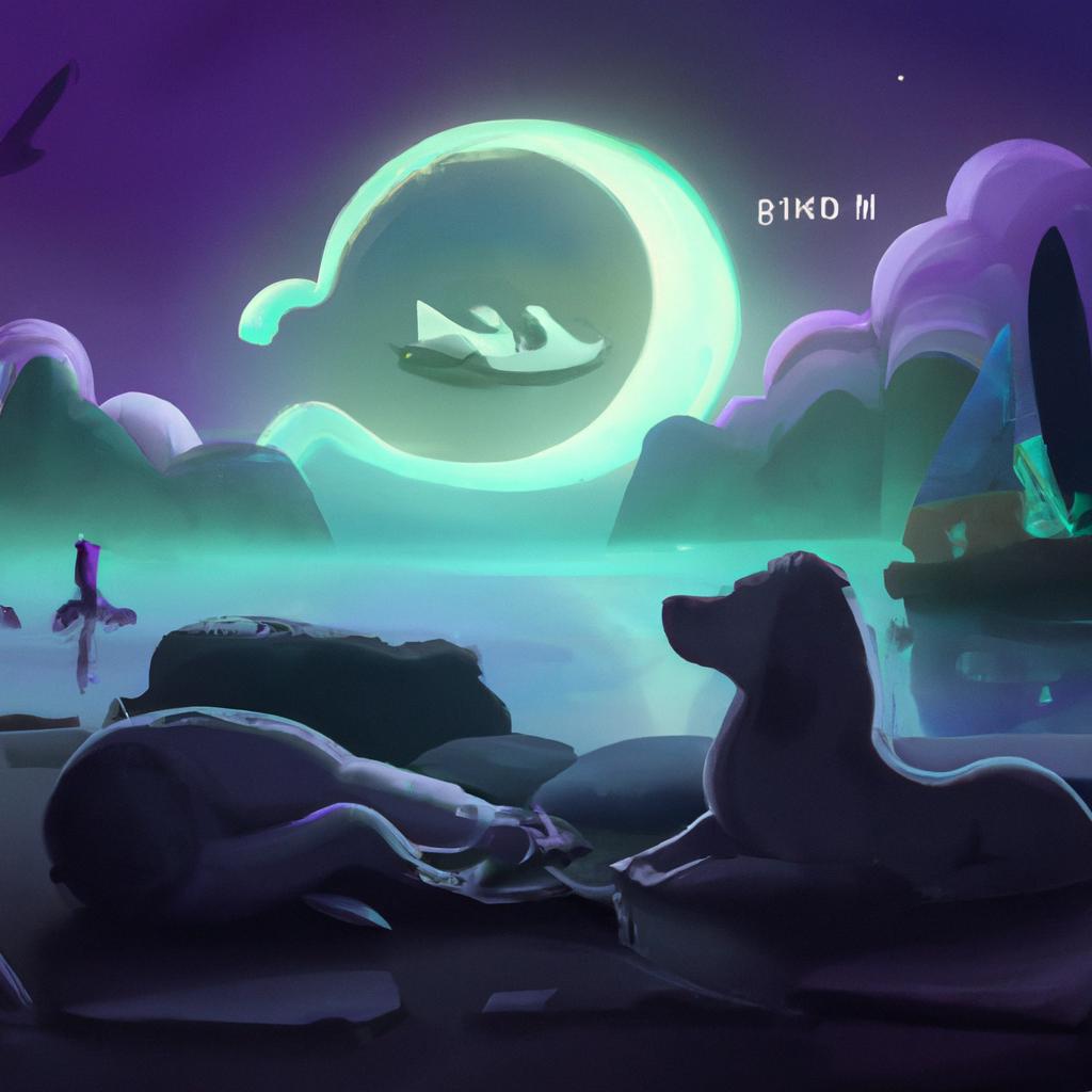 Imagem de capa do post "Descubra o que Significa Sonhar com um Cachorro Manso!" com um desenho digital