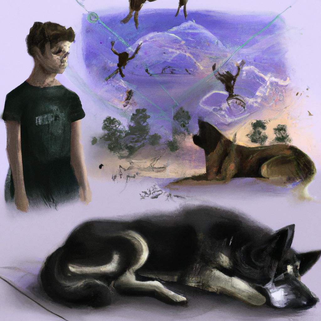 Imagem de capa do post "O Que Significa Sonhar com Cachorro Morto? Descubra!" com um desenho digital