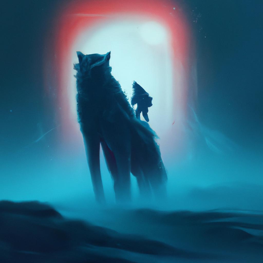 Imagem de capa do post "Descubra o que Significa Sonhar com Cachorros Bravos!" com um desenho digital