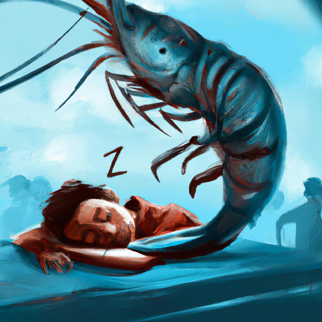 Imagem de capa do post "Descubra o que Significa Sonhar com Camarão Vivo!" com um desenho digital