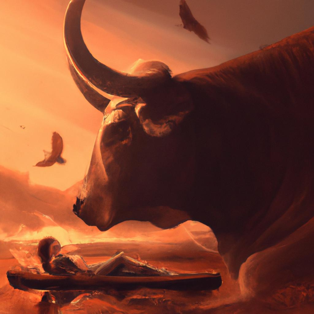 Imagem de capa do post "O Que Significa Sonhar com Carne de Boi? Descubra Agora!" com um desenho digital