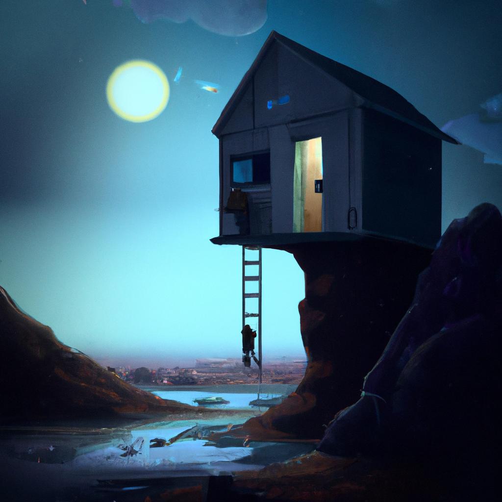 Imagem de capa do post "Descubra o Que Significa Sonhar com Casa Vazia!" com um desenho digital