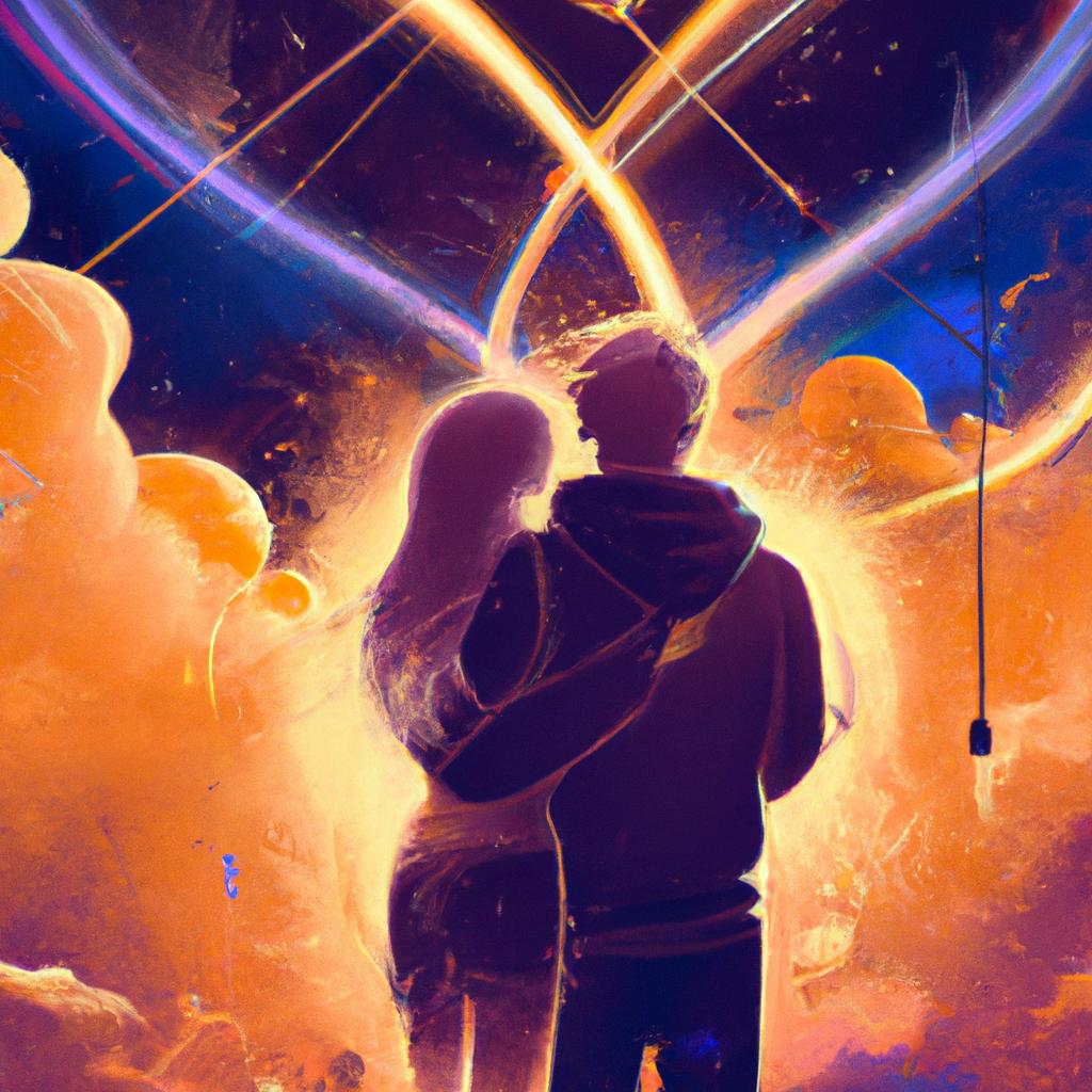 Imagem de capa do post "Descubra o Que Significa Sonhar com Casal Separando!" com um desenho digital