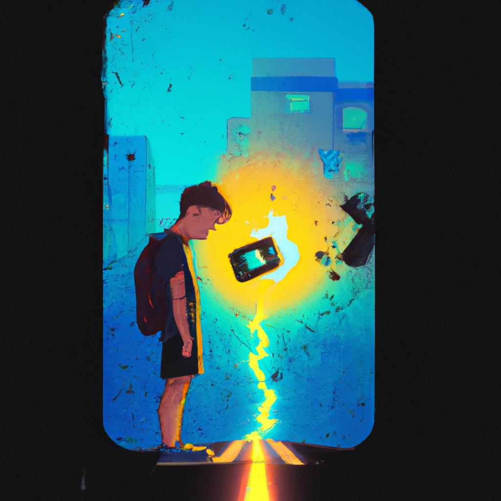 Imagem de capa do post "Descubra o que Significa Sonhar com Celular Quebrando!" com um desenho digital