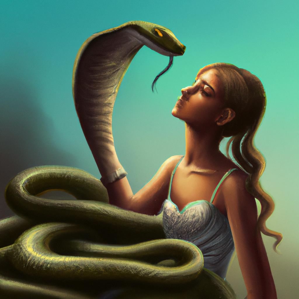 Imagem de capa do post "Descubra o que Significa Sonhar com Cobra e Matá-la!" com um desenho digital