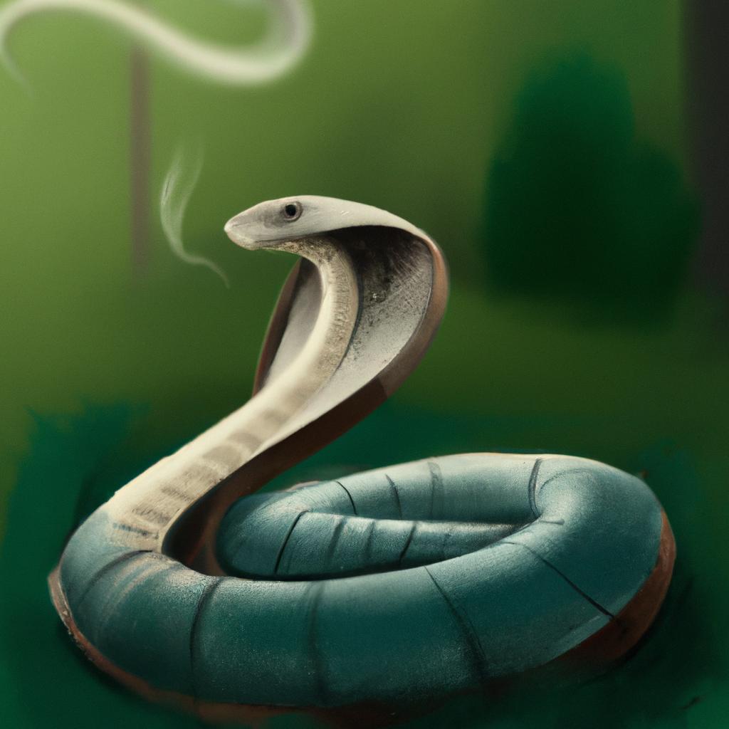Imagem de capa do post "Cobra Enrolada: O Que Significa Esse Sonho? Descubra Agora!" com um desenho digital
