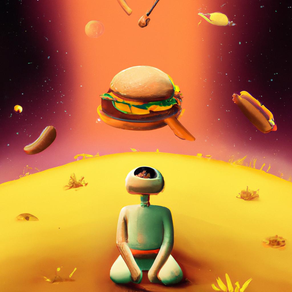 Imagem de capa do post "O Que Significa Sonhar com Comida Estragada? Descubra!" com um desenho digital