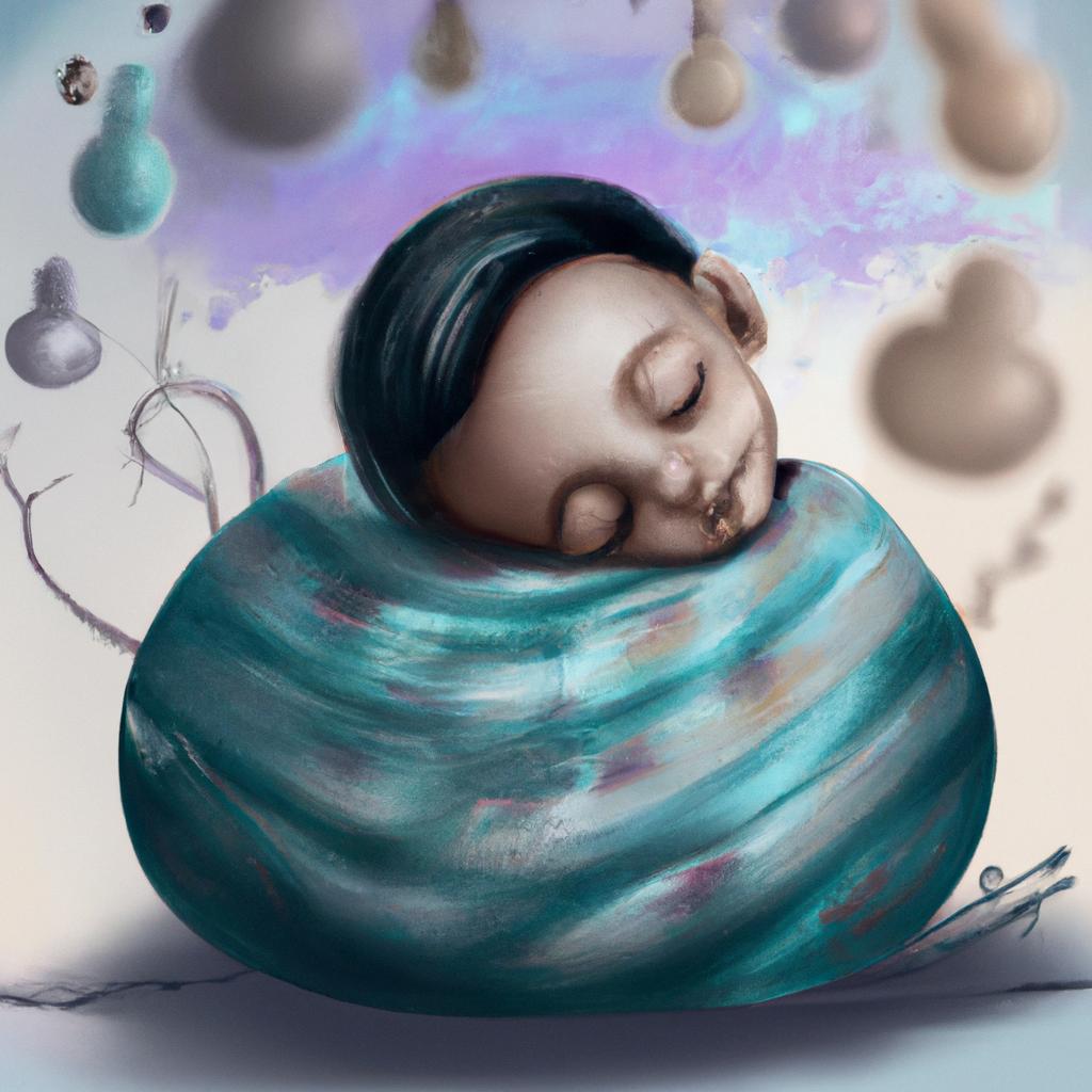 Imagem de capa do post "O Que Significa Sonhar com Enxoval de Bebê? Descubra!" com um desenho digital