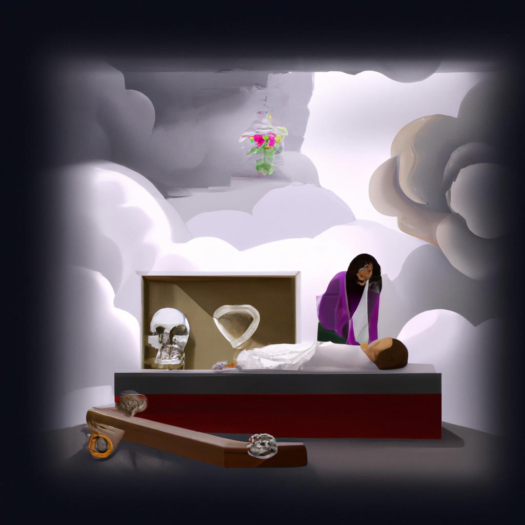 Imagem de capa do post "O Significado de Sonhar com Esposo Morto: Descubra!" com um desenho digital