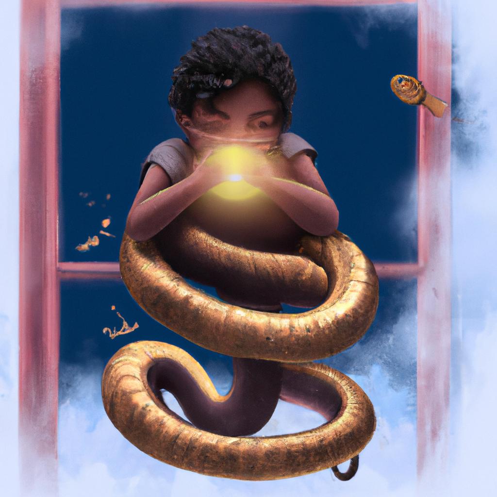 Imagem de capa do post "O que Significa Sonhar com Filhote de Cobra? Descubra!" com um desenho digital