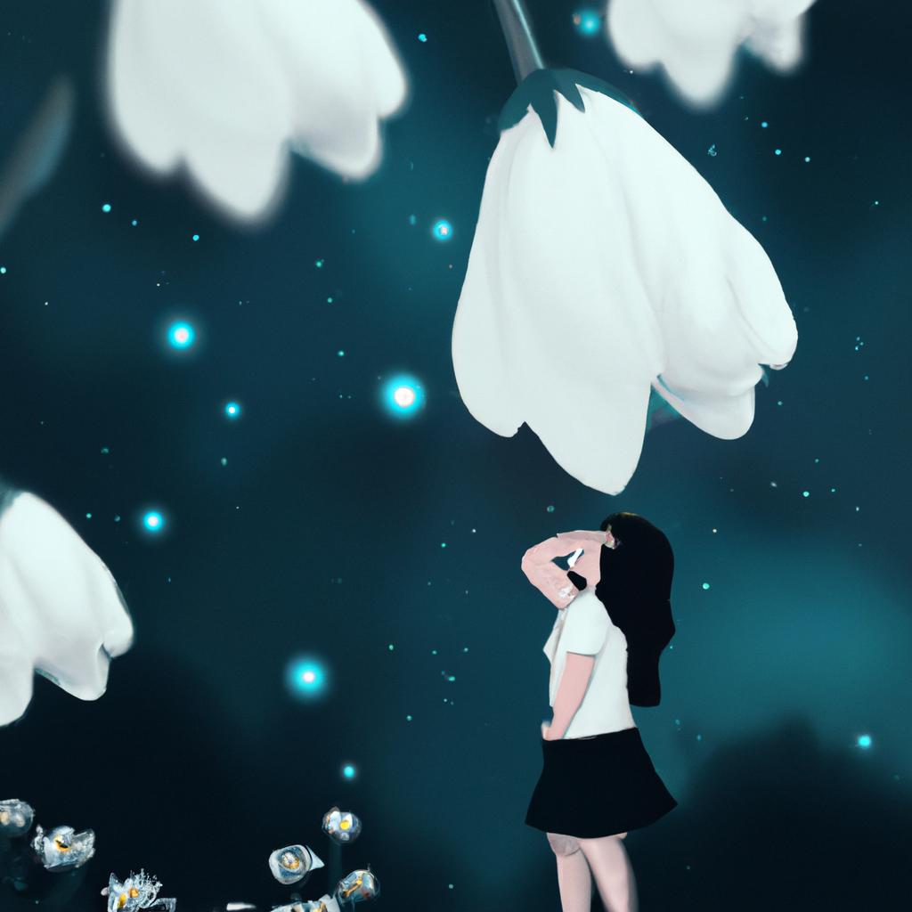 Imagem de capa do post Descubra o Que Significa Sonhar com Flores Brancas! com um desenho digital