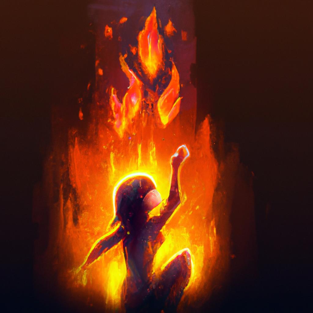 Imagem de capa do post "O Que Significa Sonhar Com Fogo? Descubra o Mistério!" com um desenho digital