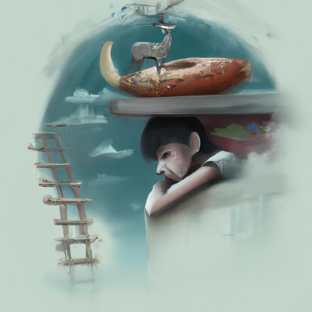 Imagem de capa do post "Sonhar com Fome? Descubra o que Significa!" com um desenho digital