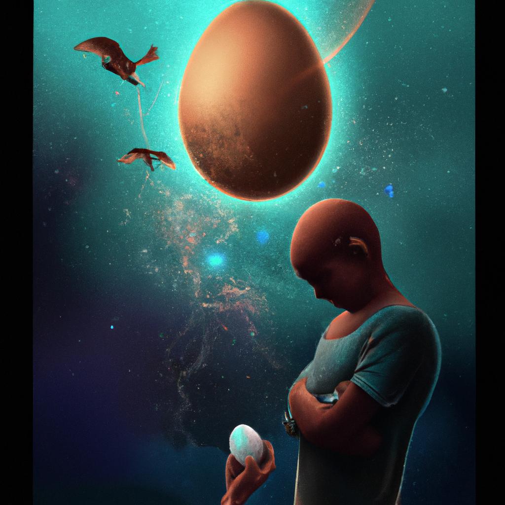 Imagem de capa do post "O Que Significa Sonhar com Galinha Pondo Ovo?" com um desenho digital